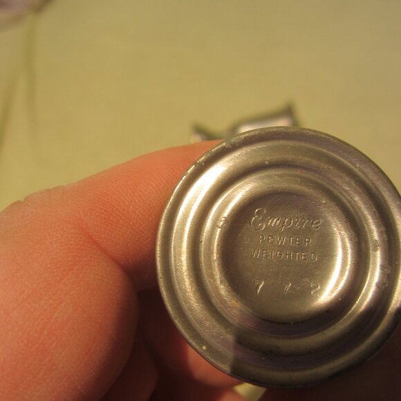 TG EMPIRE PEWTER WEIGHTED CORDIAL/SHOT GLASSES SET OF 2 - Picture 5 of 5